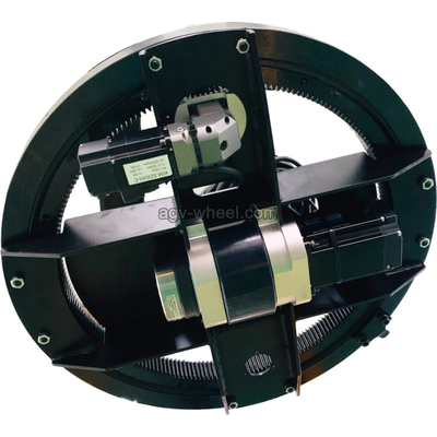 Estrutura dobro preta do apoio da roda da movimentação do AGV do motor de 30L 400W
